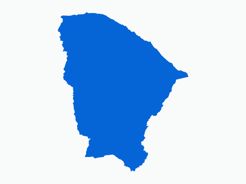 Contorno do mapa do estado de Ceará