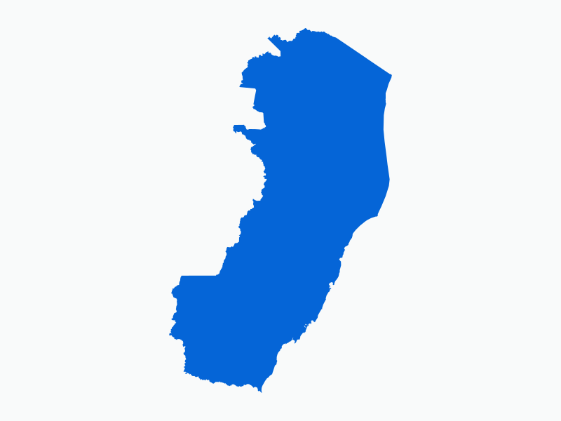 Contorno do mapa do estado de Espírito Santo