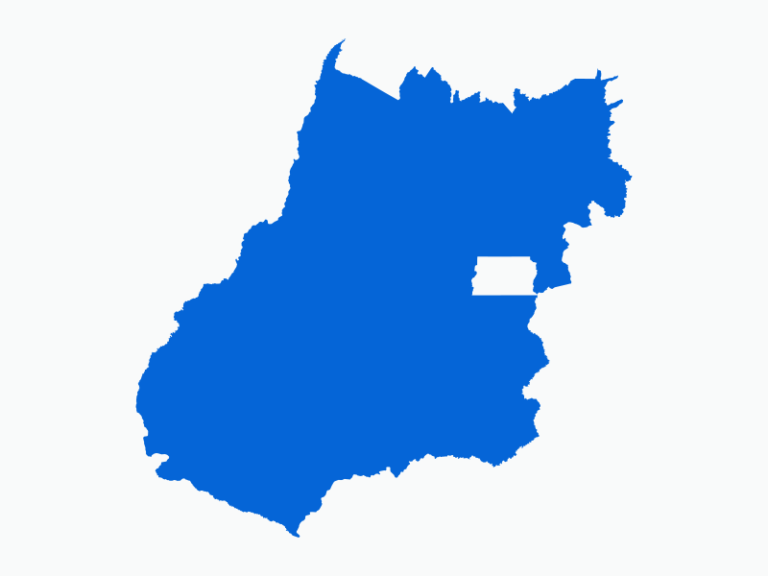 Contorno do mapa do estado de Goiás