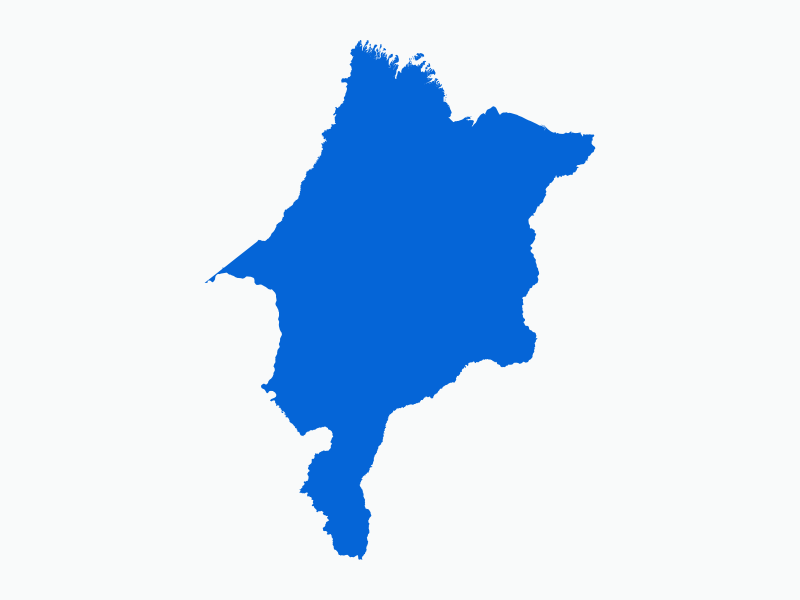 Contorno do mapa do estado de Maranhão
