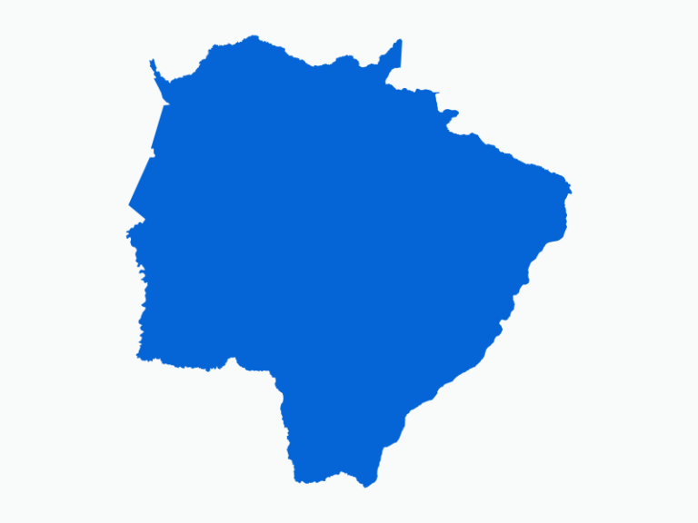 Contorno do mapa do estado de Mato Grosso do Sul