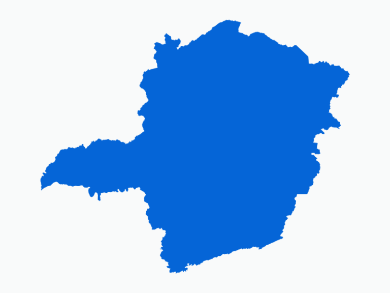 Contorno do mapa do estado de Minas Gerais