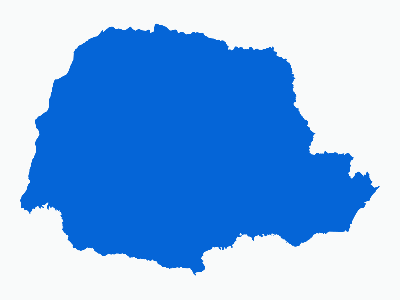 Contorno do mapa do estado de Paraná