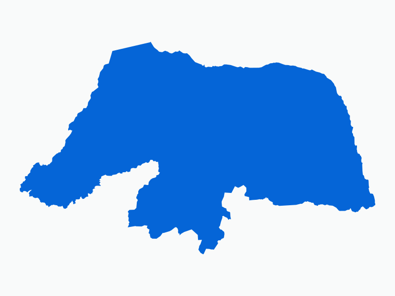 Contorno do mapa do estado de Rio Grande do Norte