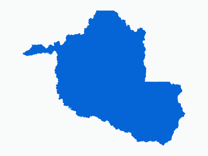 Contorno do mapa do estado de Rondônia