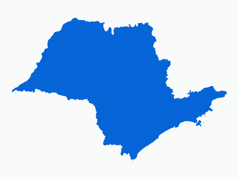 Contorno do mapa do estado de São Paulo